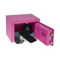 HMF 46126-15 Möbeltresor Elektronikschloss Safe Tresor klein mit Zahlenschloss, 23 x 17 x 17 cm, Pink