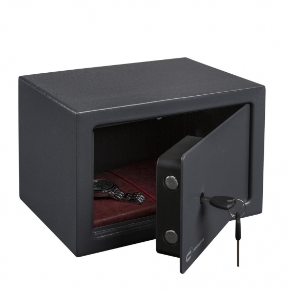 STANDERS - Tresor Safe mit Schlüssel-Schloss - 9L - 18 x 20 x 28 cm - Wandtresor - Tresor mit Schloss