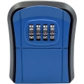 Pyzl Safe Key Box, Key Code Box, Key Safe 4-Digit Lockable Box, Wall-Mounted Password Lock, Blau