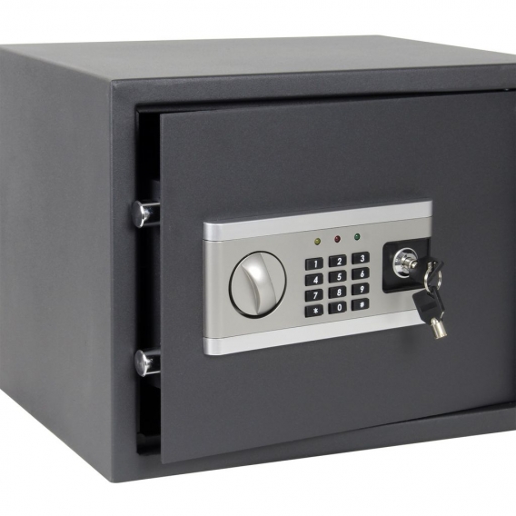 Elektronischer Tresor 350x250x250mm Safe mit Zahlenschloss und Alarm Zimmertresor Doppelstahlbolzen