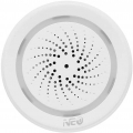 WiFi Sirene Alarm Sensor, Sirene mit Temperatursensor und Feuchtigkeitssensor, Smart Alarm Sirene Haussicherungssystem, Tuya Sma