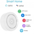 WiFi Sirene Alarm Sensor, Sirene mit Temperatursensor und Feuchtigkeitssensor, Smart Alarm Sirene Haussicherungssystem, Tuya Sma