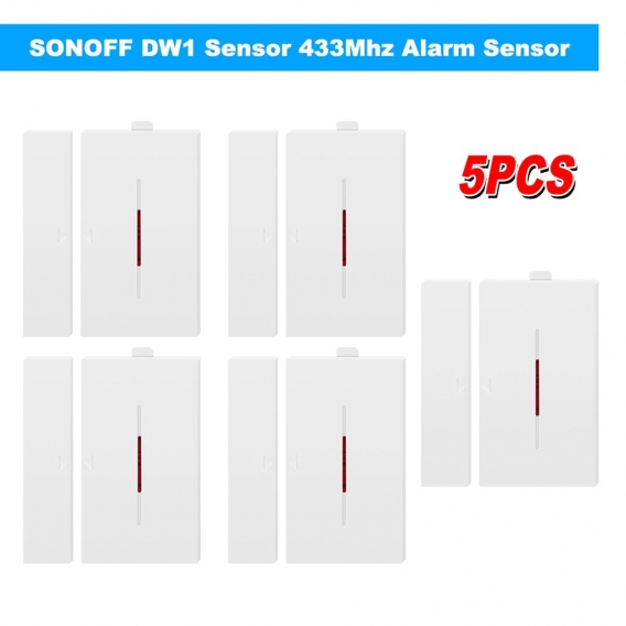 5 ST°îCKE SONOFF DW1 Sensor 433 Mhz T°îr Fenster Alarm Sensor Wireless Automation Diebstahlwarnanlage Kompatibel Mit RF Br°îcke 