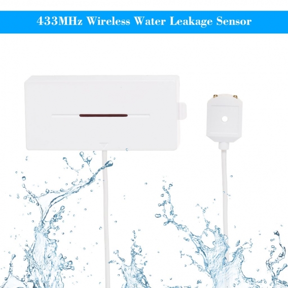 eWeLink 433MHz Drahtloser Wasserlecksensor Wasserlecks Intrusion Detector Alarm Wasserstand °îberlaufalarm f°îr Haussicherheits-