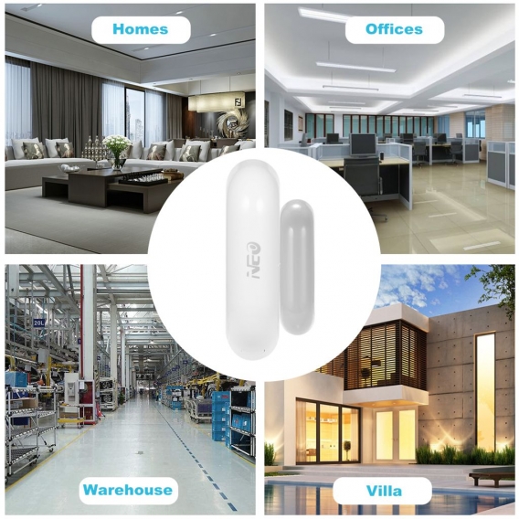 NEO Home-Tuer- / Fenstermelder WiFi-App Benachrichtigungsalarm Batteriebetriebener Home Security Sensor