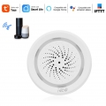 NEO Wifi Sirene Alarm Sensor Smart Alarm Sirene Haussicherungssystem Tuya Smart Life APP Kompatibel mit Alexa Google Home Voice 