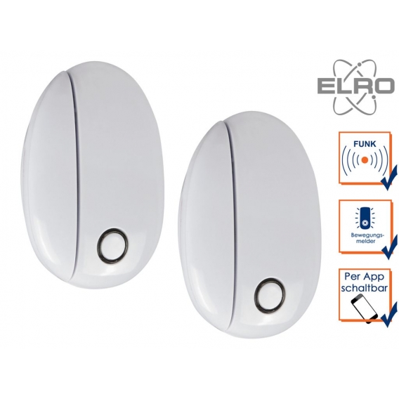 2x Smart Home Türkontakt Fenstersensor ELRO Connects System Handy App Funksensor