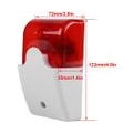 Wired Blinklicht Strobe Sirene DC 220V Sound Alarm Rotlicht Sound Sirene Home Security Alarm System, 2pc