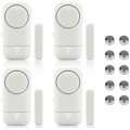 Pyzl 4pcs drahtloser magnetischer Tür- und Fensteralarmsensor für Home Security System Kindersicherheit - Anti-Intrusion Anti-Di