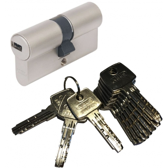 ABUS EC550 Doppelzylinder Länge (a/b) 30/45mm (c＝75mm) mit 10 Schlüssel, SKG** Bohrschutz