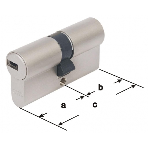 ABUS EC550 Doppelzylinder Länge (a/b) 30/45mm (c＝75mm) mit 10 Schlüssel, SKG** Bohrschutz