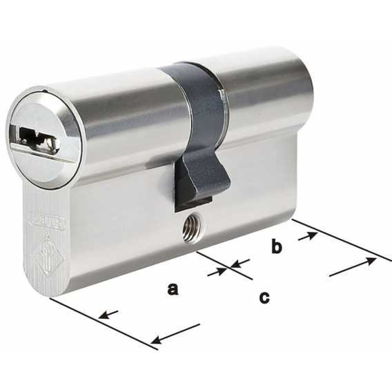 ABUS Bravus 3500 MX Magnet Doppelzylinder, Länge (a/b) 30/80mm (c＝110mm), mit 4 Schlüssel, SKG*** , Angriffswiderstandsklasse D,