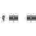 Profildoppelzylinder C 73 N 50/60mm Not-Gefahrenfunktion beidseitig 3 Schlüssel