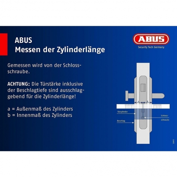 ABUS A93 Doppelzylinder 35/45 3 Schlüssel (Standard) Einzelkarton