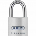 ABUS 802-904 Vorhangschoss 80TI/50 aus TITALIUM, Lock-Tag, silber