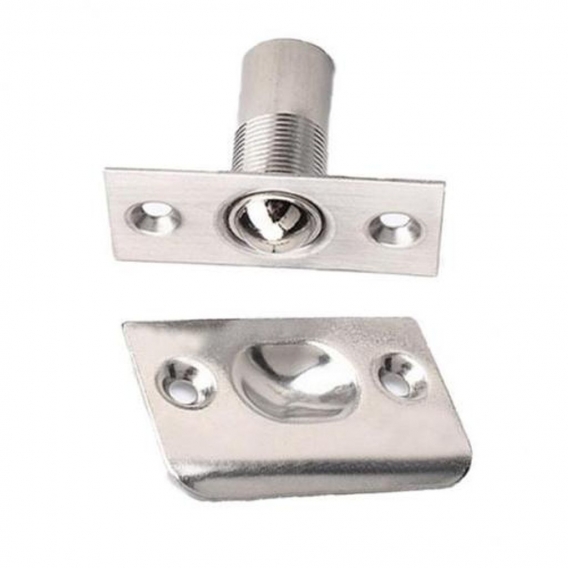 12xStainless Steel Roller Ball Catch Einsteckschloss Tür Schrank Spring Latch Chrome Größe 53x32x30mm