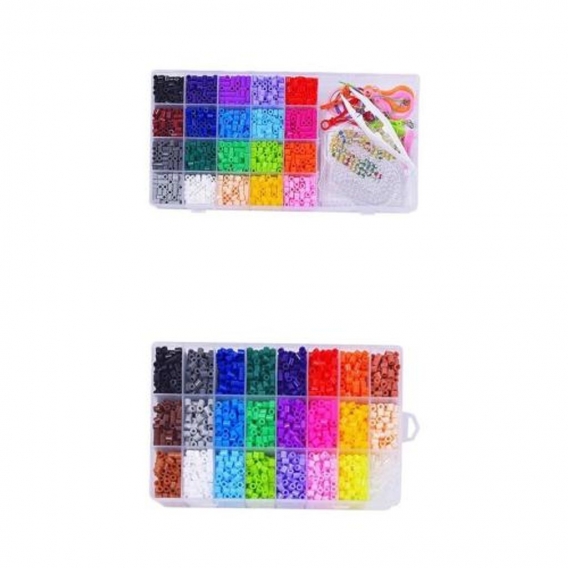 2 Set 5 mm bunte Hama Sicherungsperlen Set für Kinder DIY Bastelspielzeug