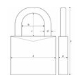 ABUS 806-377 Hängeschloss EC 75/30 Lock-Tag, messingfarben/silber