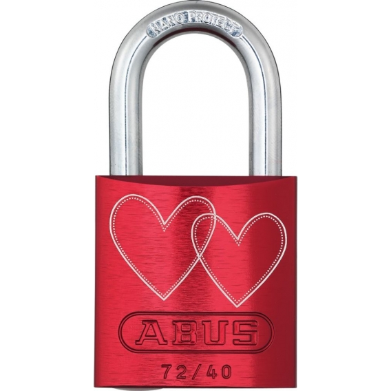 ABUS Vorhangschloss Aluminium 72/40 rot LoveLock 4