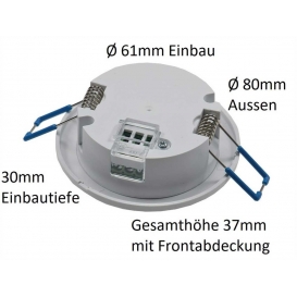 More about ChiliTec Decken-Einbau-Bewegungsmelder 360° FLAT LED geeignet, 8m Detektion, weiß,80x30mm