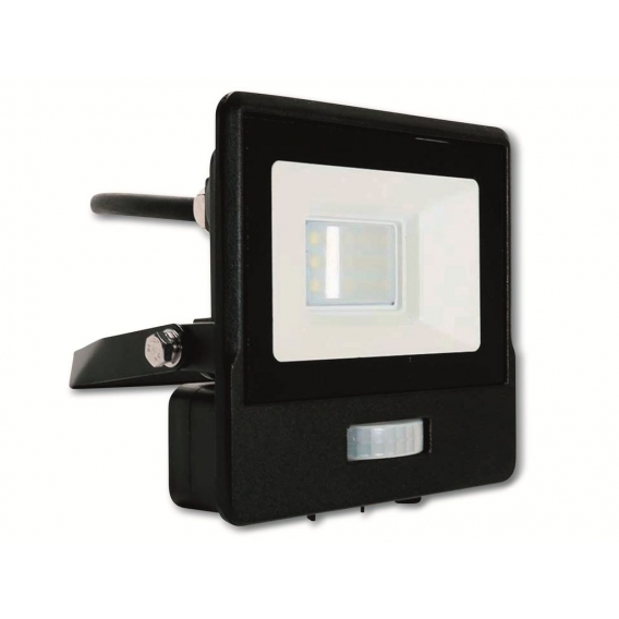 V-TAC LED-Fluter, Bewegungsmelder VT-118S-1 (20281) EEK: F, 10W, 735 lm, 4000K, schwarz