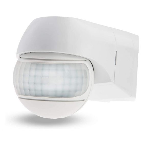 HUBER Motion 3 Eck Bewegungsmelder Infrarot 220° hochsensibel mit 2 Sensoren IP44 230V LED geeignet, horizontal/vertikal verstel