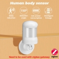 ZigBee Bewegungssensor Alarm Smart Human Body Induction PIR Sensor 7m 150-Grad-Erfassungsbereich 360-Grad-Rotationsbasis APP-Ste