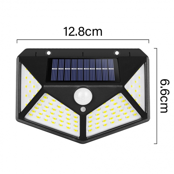 Solarleuchten Außenbewegungssensor Solarbetriebene Außenwandleuchte Wasserdichte Solarsicherheitsleuchten mit Beleuchtungsmodus 