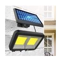 Solar-Außenleuchten Bewegungssensor mit 128 hellen COB-LEDs, 3 Beleuchtungsmodi, Wired Security Solarbetriebene Flutlichter