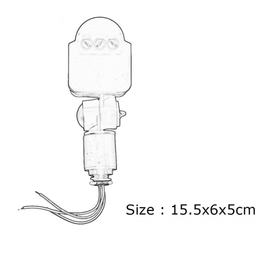 AcserGery 180 PIR Sensor Outdoor 12M PIR12V/PIR85-265V/220V Sicherheits-PIR-Infrarot-Bewegungssensor-Detektor Automatischer Infr