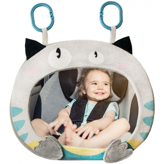 AcserGery Babyautospiegel Babyuhrspiegel Babyautospiegel Sicherheitsspiegel Plüschtiere mit Babyspiegel Geschenk für Kleinkinder