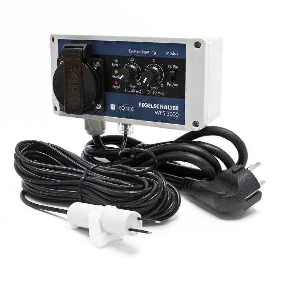 H-Tronic WPS 3000 Wasserpegelschalter mit Wassersensor und 10m Sensorkabel 3000W Wassermelder