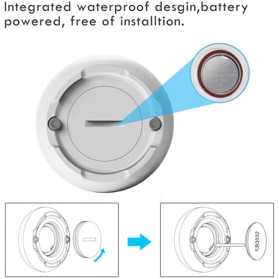 AcserGery Intelligenter drahtloser Wasserlecksuchsensor Hochwassermelder Wasserstandsüberwachung Drahtloser Alarm Wasserimmersio