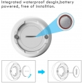 AcserGery Intelligenter drahtloser Wasserlecksuchsensor Hochwassermelder Wasserstandsüberwachung Drahtloser Alarm Wasserimmersio