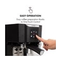 Klarstein BellaVita Espressomaschine mit Milchschaum-Düse, 3in1 Kaffeemaschine, New Black Edition, (Siebträger, 20 Bar, 1450 Wat