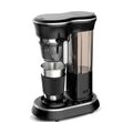 Kaffeemaschine mit Mahlwerk und Becher, 450ml Wassertank, schwarz