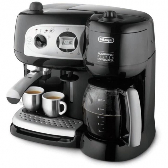 De’Longhi BCO 264.B, Kombi-Kaffeemaschine, 1,3 l, Gemahlener Kaffee, 1750 W, Schwarz, Silber, Edelstahl