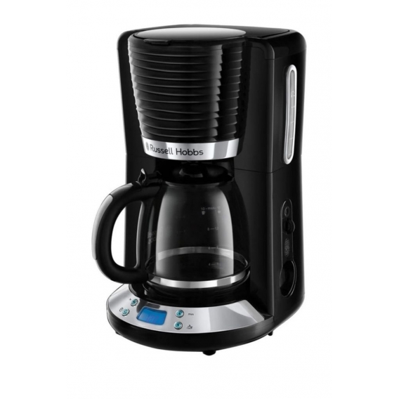 Russell Hobbs 24391-56 Inspire Black Digitale Kaffeemaschine mit Timer, WhirlTech-Brühtechnologie, 1,25 l Glaskanne, 1100 Watt