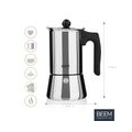 Espressokocher Espresso Moka Mokka Maker Kaffee Kocher Induktion Edelstahl BEEM