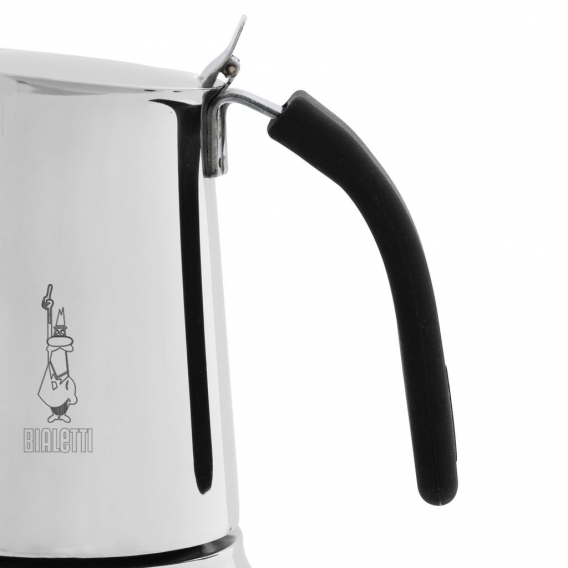 Bialetti Kitty 0,23 L Schwarz, Edelstahl - Italienische Kaffeemaschinen (0,23 L, Schwarz, Edelstahl, 4 Tassen, Edelstahl, Kitty,