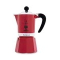 Bialetti Rainbow, Italienische Espresso-Kaffeemaschine, Aluminium, 3 Tassen, Rot