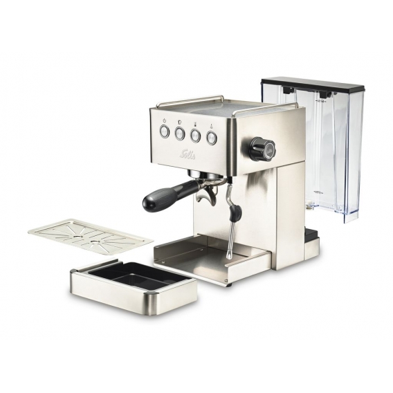 Solis Barista Gran Gusto 1014 Siebträgermaschine - Kaffeemaschine - Espressomaschine mit Dampf- und Heißwasserfunktion - Edelsta