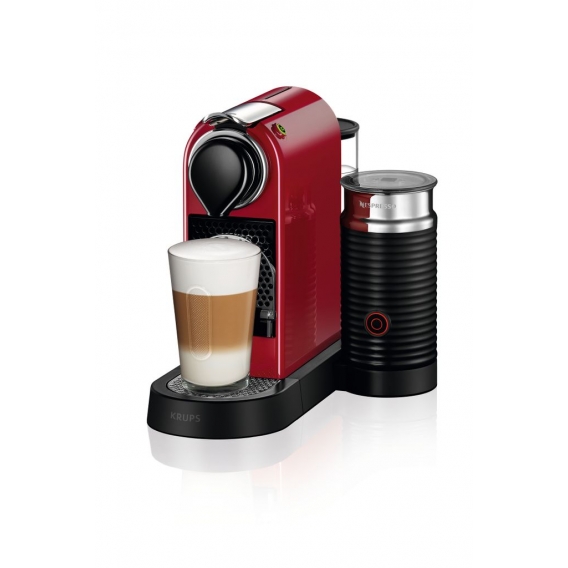 Krups XN7615.19 Nespresso Citiz & Milk Kaffeekapselmaschine (1260 Watt, Wassertankkapazität: 1l, Pumpendruck: 19 Bar) rot