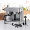 Kaffee/Espresso Center EKS 3010 ElPresso Duo deluxe, Kaffeemaschine: Glaskanne für 10 Tassen Filterkaffee, Filtereinsatz 1 x 4, 