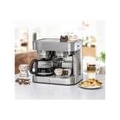 Kaffee/Espresso Center EKS 3010 ElPresso Duo deluxe, Kaffeemaschine: Glaskanne für 10 Tassen Filterkaffee, Filtereinsatz 1 x 4, 