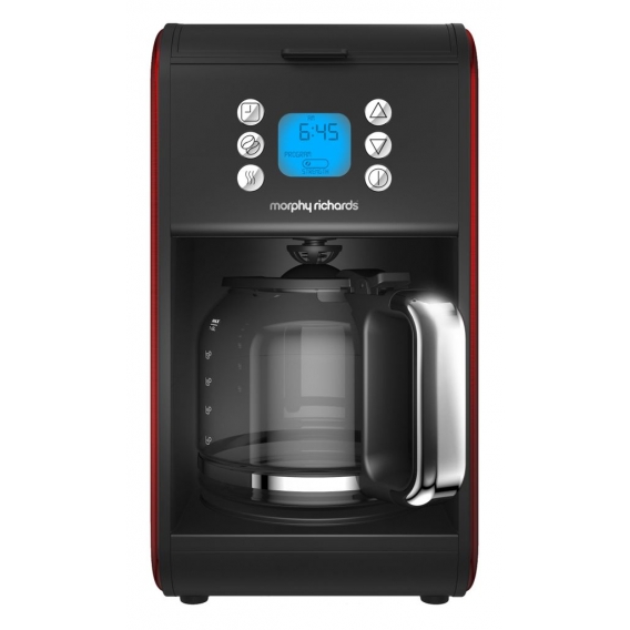 Morphy Richards Accents - Kombi-Kaffeemaschine - 1,8 l - Gemahlener Kaffee - 900 W - Rot