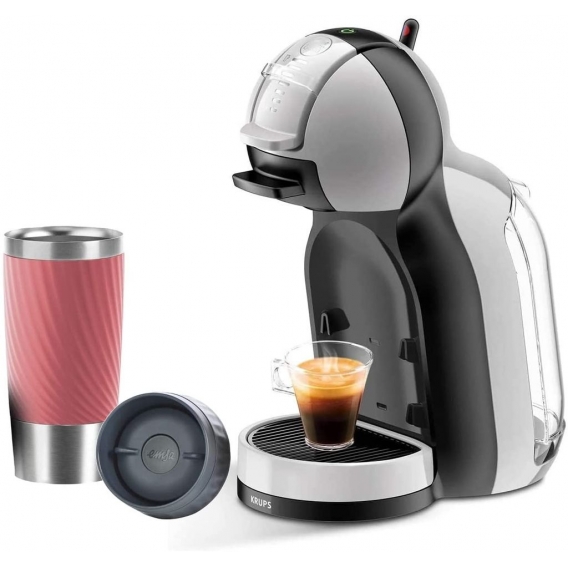 Krups Nescafé Dolce Gusto Kaffeekapselmaschine MiniMe KP123B 15bar 1500W + 1 x Emsa Travel Mug Koralle Hot & Cold Funktion