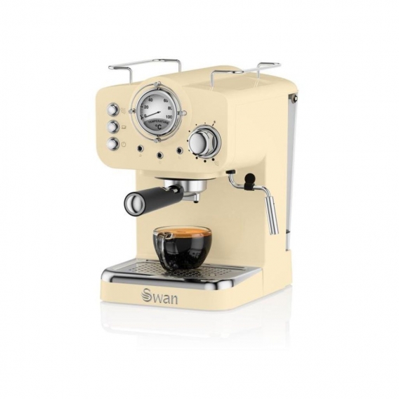 Swan Products Swan SK22110CN - Espressomaschine - 1,2 l - Gemahlener Kaffee - 1100 W - Cremefarben