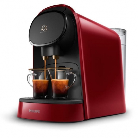 PHILIPS L'Or Barista LM8012 / 51 Doppel-Espressokapsel-Kaffeemaschine - Rot + 9 Kapseln