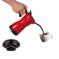 DOMOCLIP - dod117 - Italienisch elektrische Kaffeemaschine 6 Tassen 480W rot / schwarz